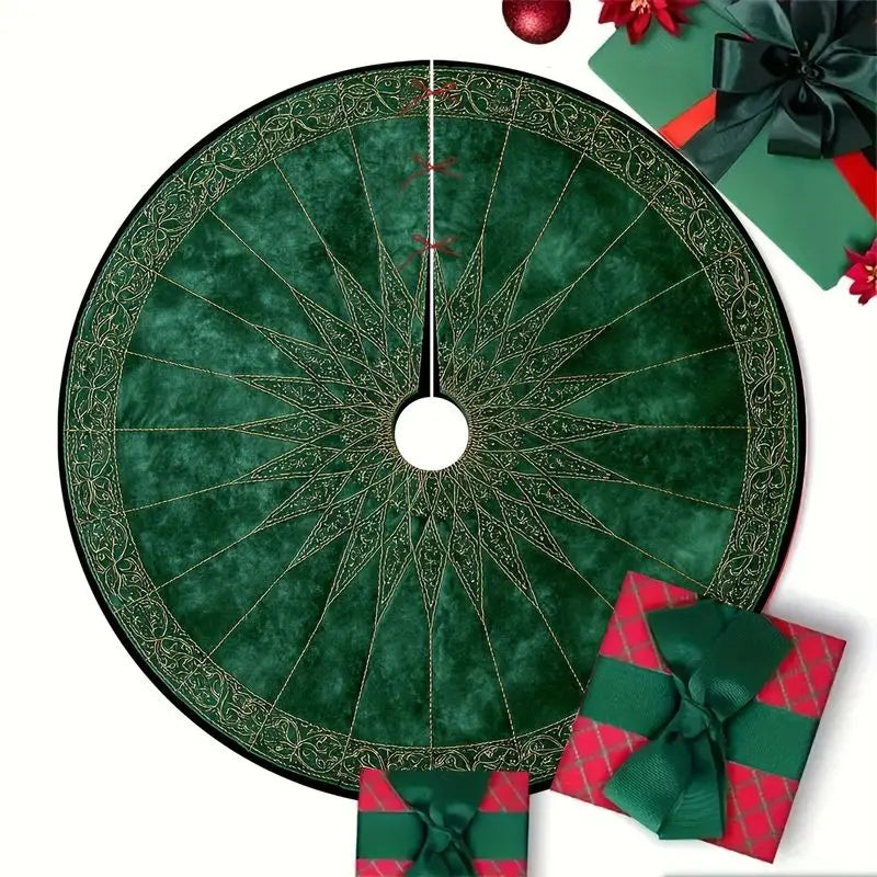 Starburst Border Christmas Tree Skirt