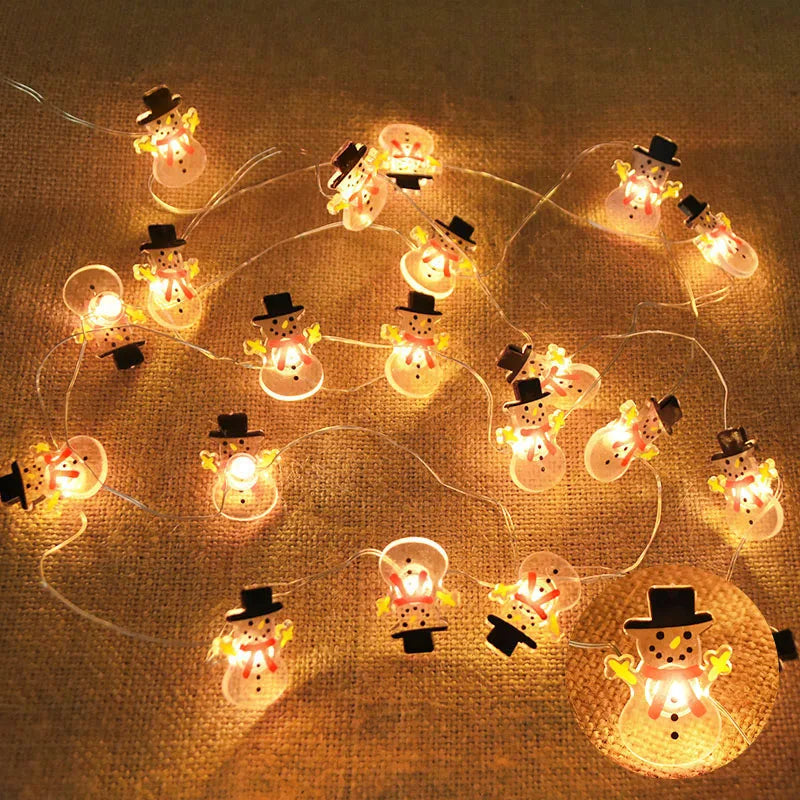 Christmas Character & Snowflake String Lights