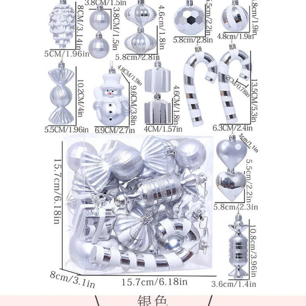 Candy-Shaped Christmas Ornaments — Set of 16