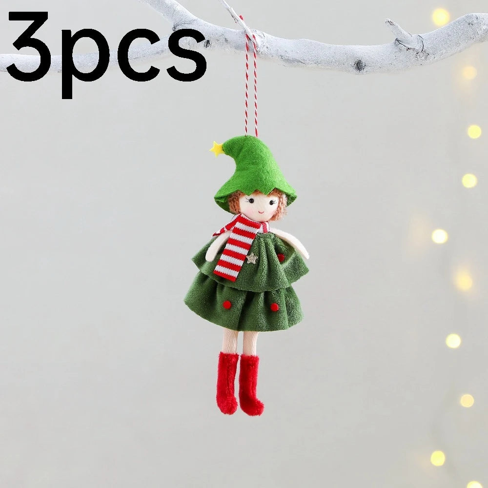 Tiered-Skirt Angel Ornaments — Set of 3