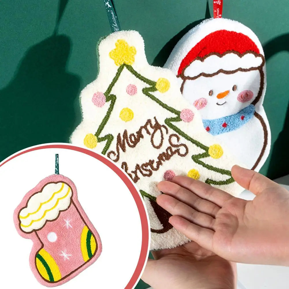 Christmas Character Fleece Hand Towel