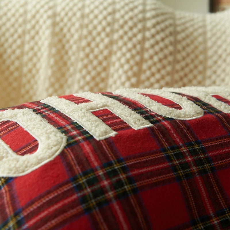 Christmas Plaid Pillow Cover