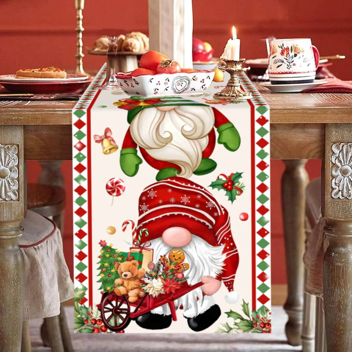 Christmas Gnome Table Runner