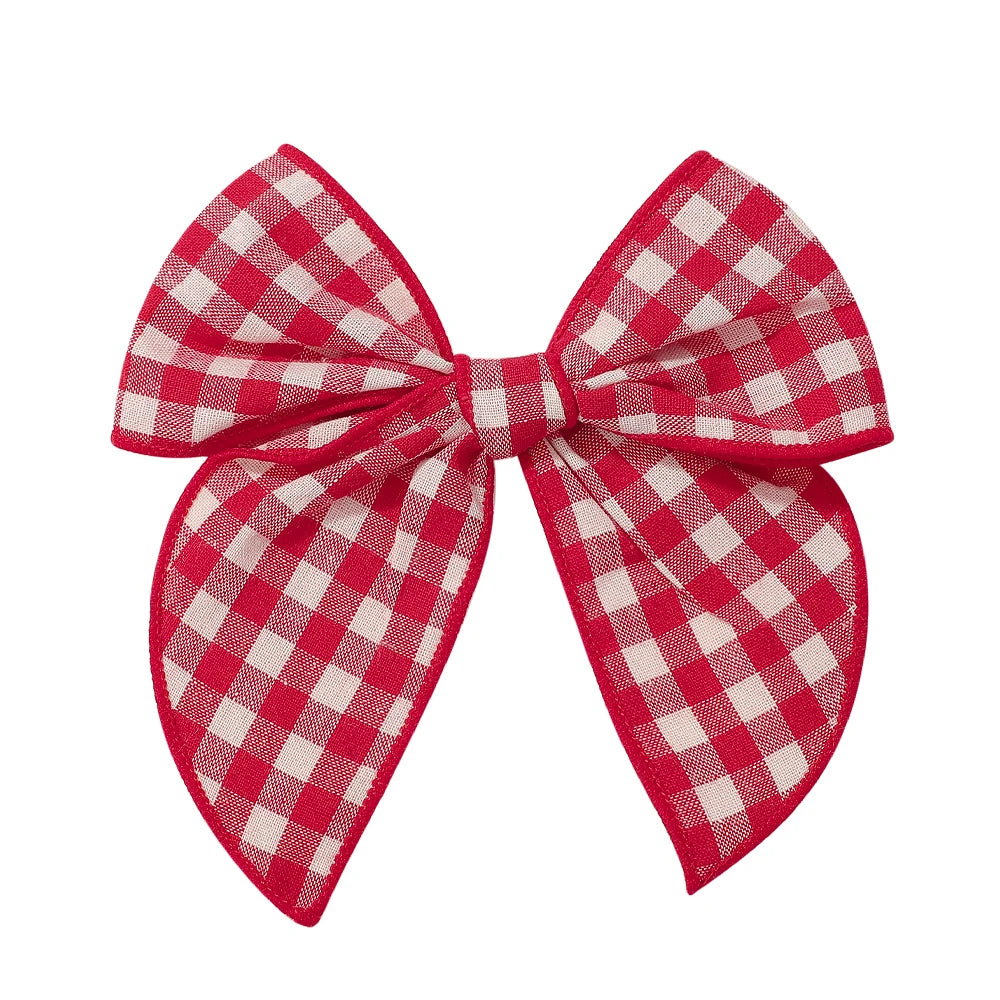 Tartan Bow Hair Accessories — Set of 32