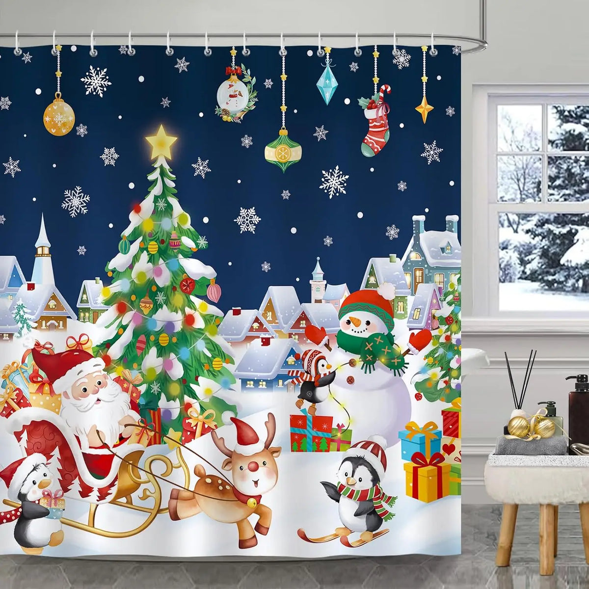 Christmas Character Shower Curtain