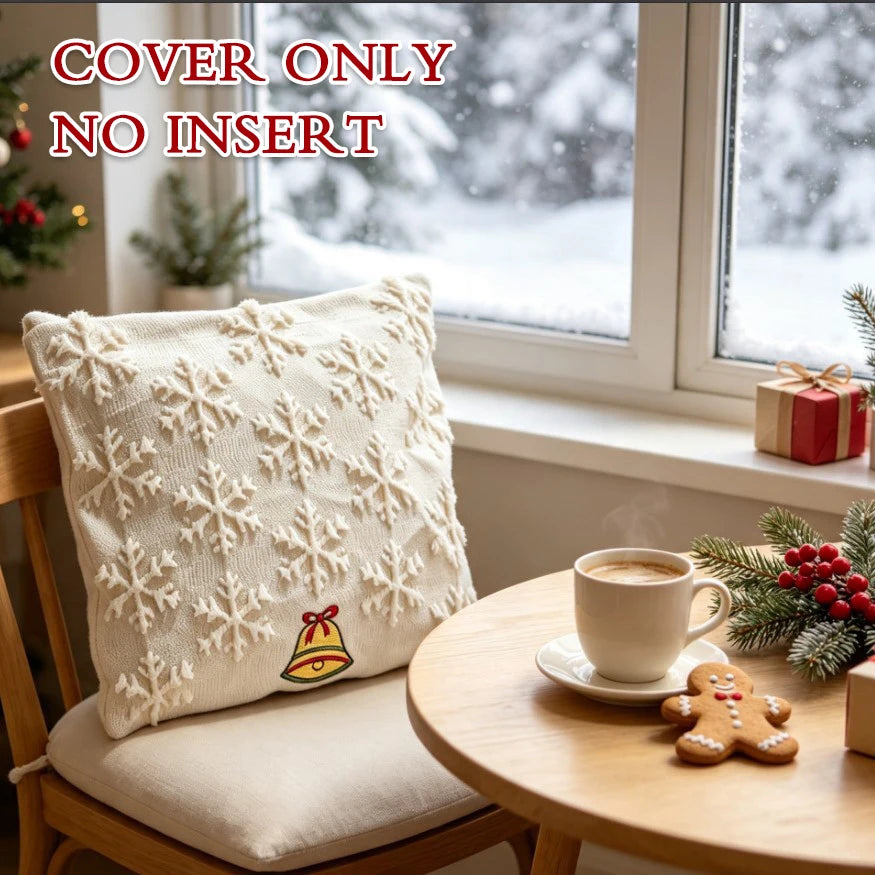 Winter Reindeer Plush Pillow Cover