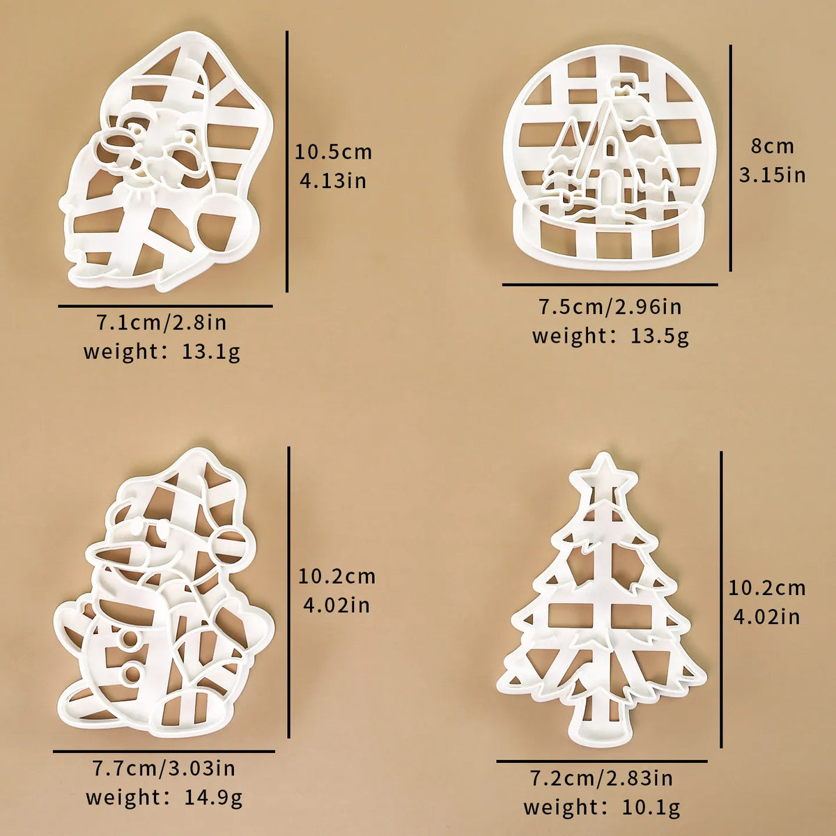 Christmas Character Cookie Molds — Set of 4