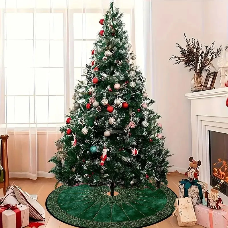 Starburst Border Christmas Tree Skirt