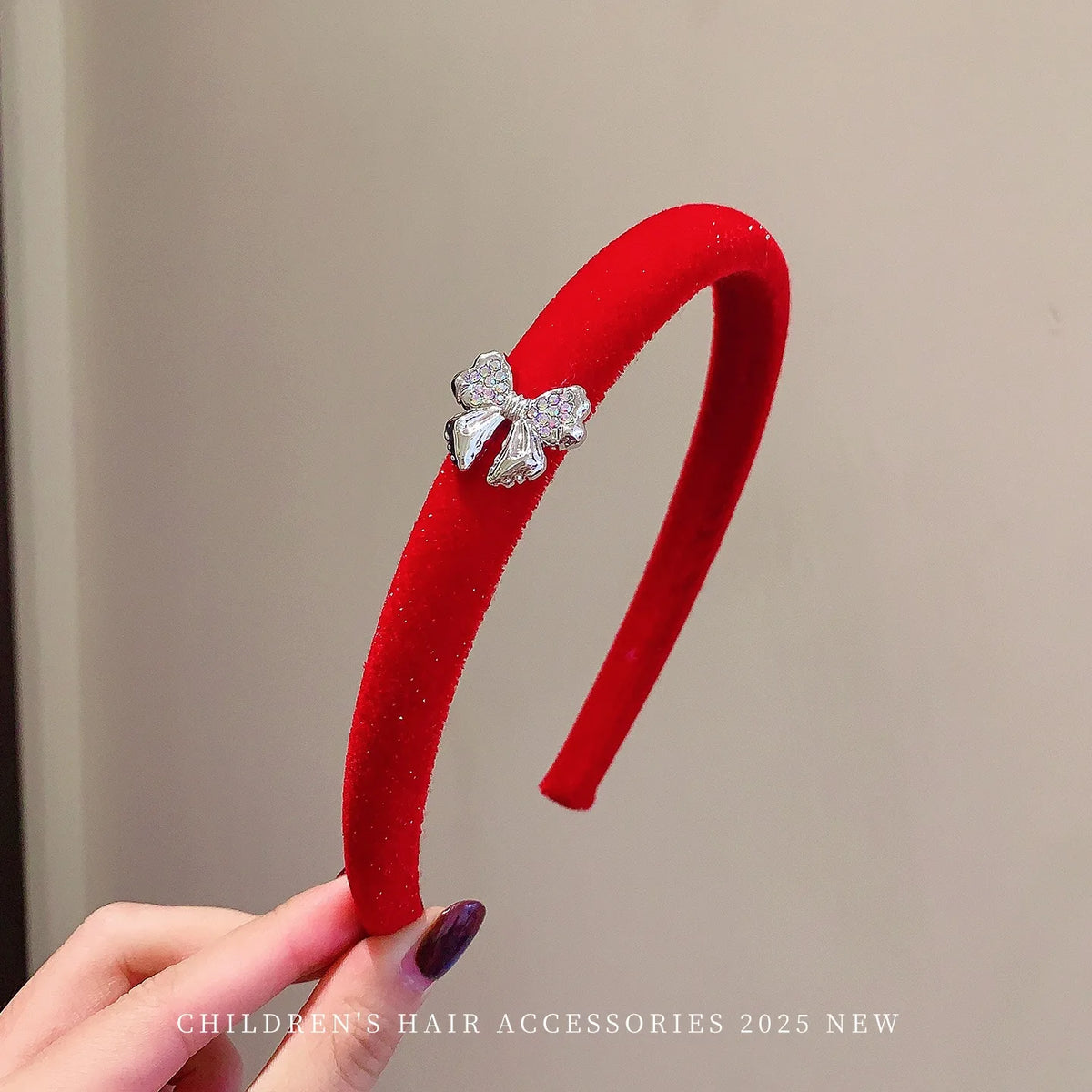 Wine-Red Holiday Headbands
