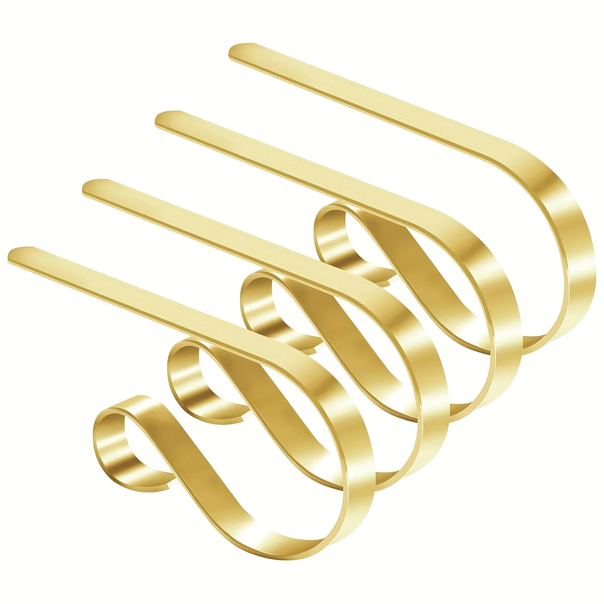Curved Iron Stocking Hangers — Set of 4