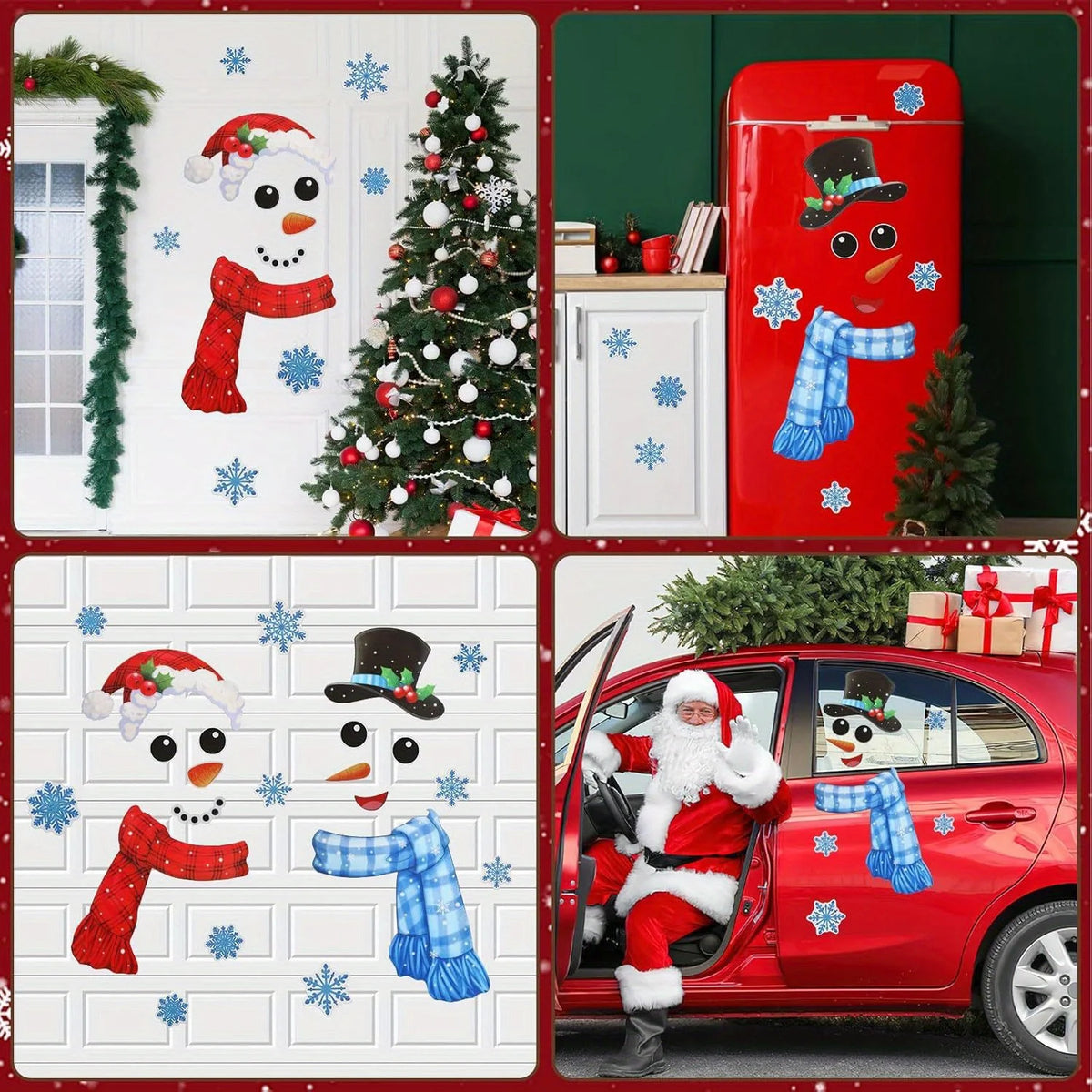 Snowman Christmas Magnet Set