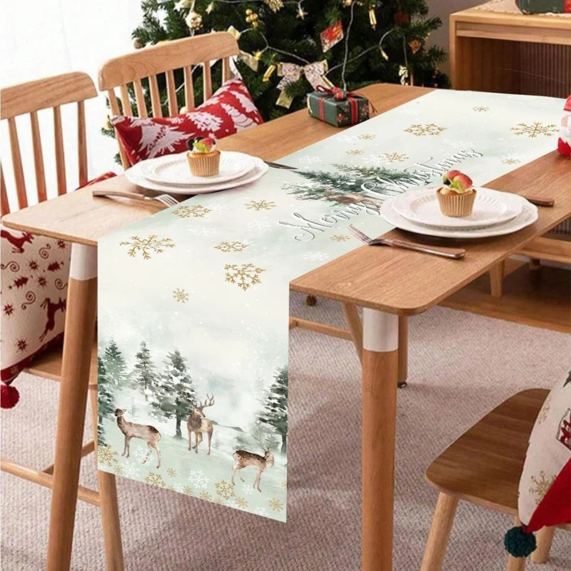 Merry Christmas Patterned Table Runner