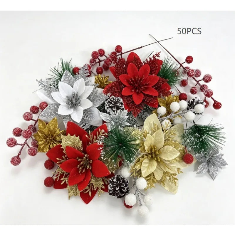 Christmas Floral Craft Pick Assortments