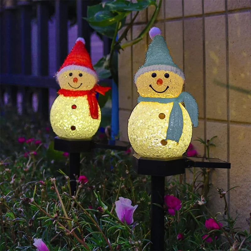 Solar Snowman Garden Stake Light
