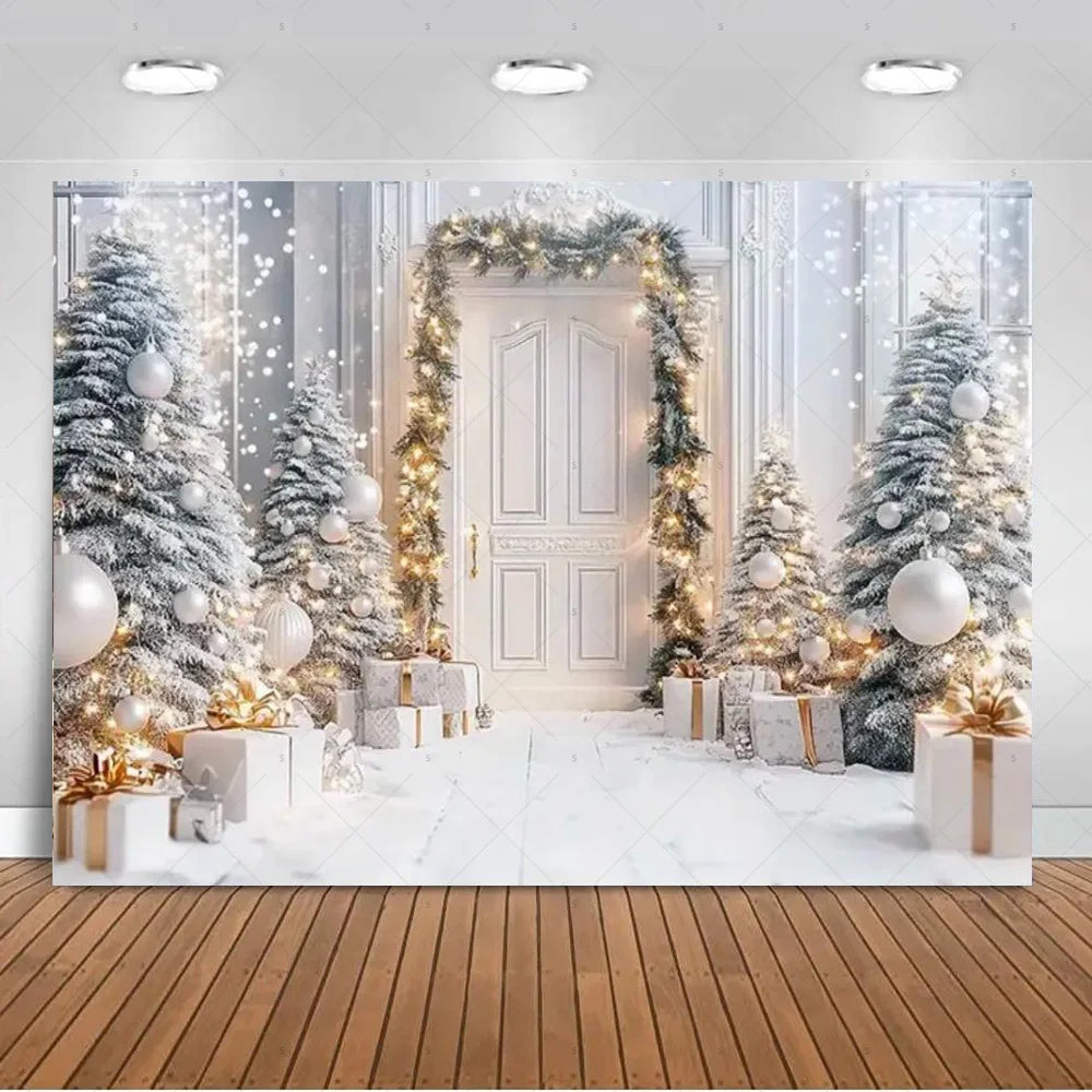 White Winter Christmas Photo Backdrop