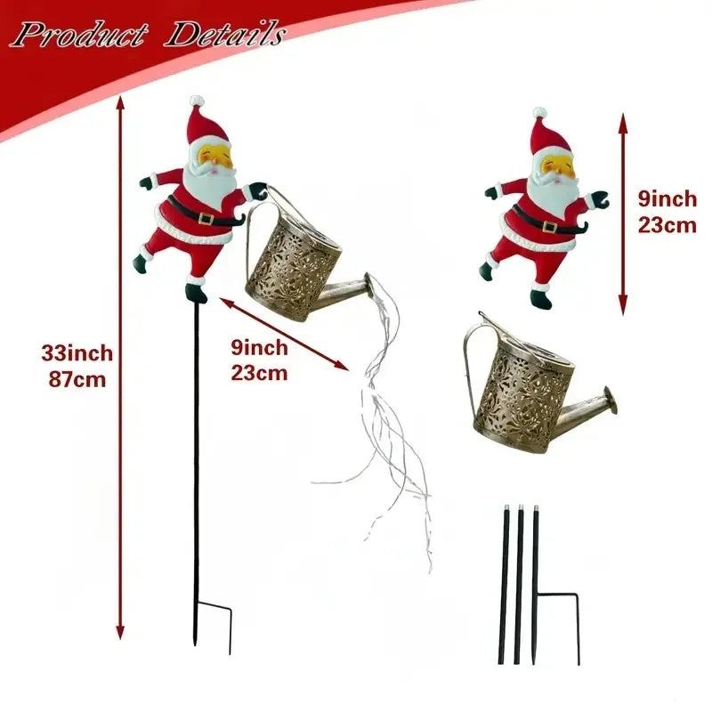 Solar Santa Watering-Can Fairy Light