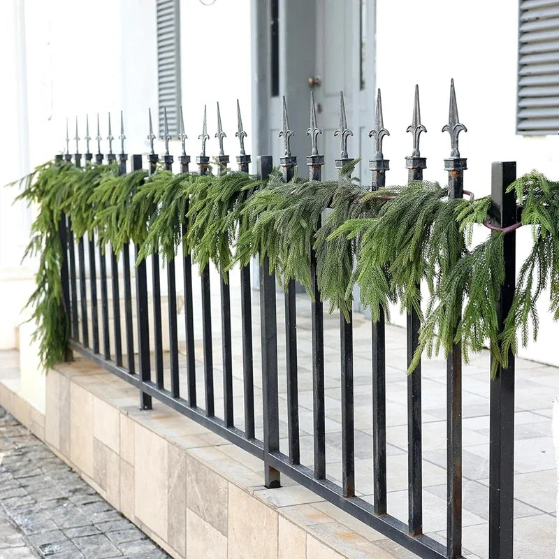 Lighted Norfolk-Style Pine Garland