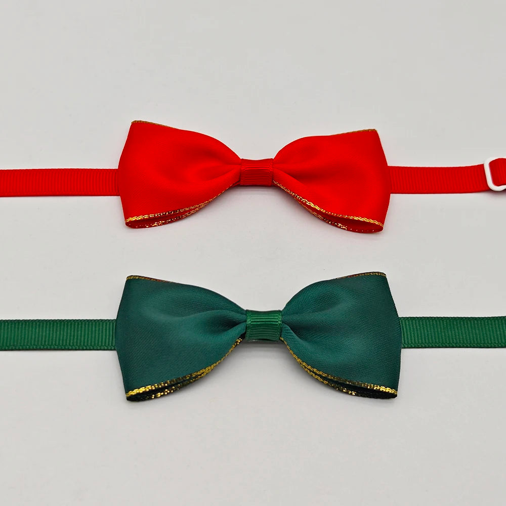 Christmas Pet Bow Ties — Assorted Set of 10