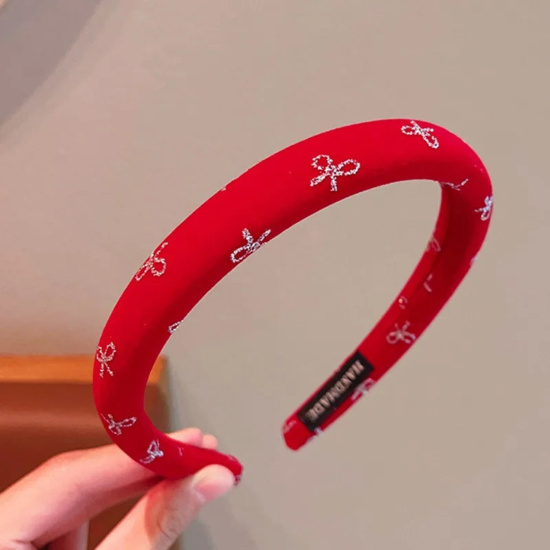 Wine-Red Holiday Headbands