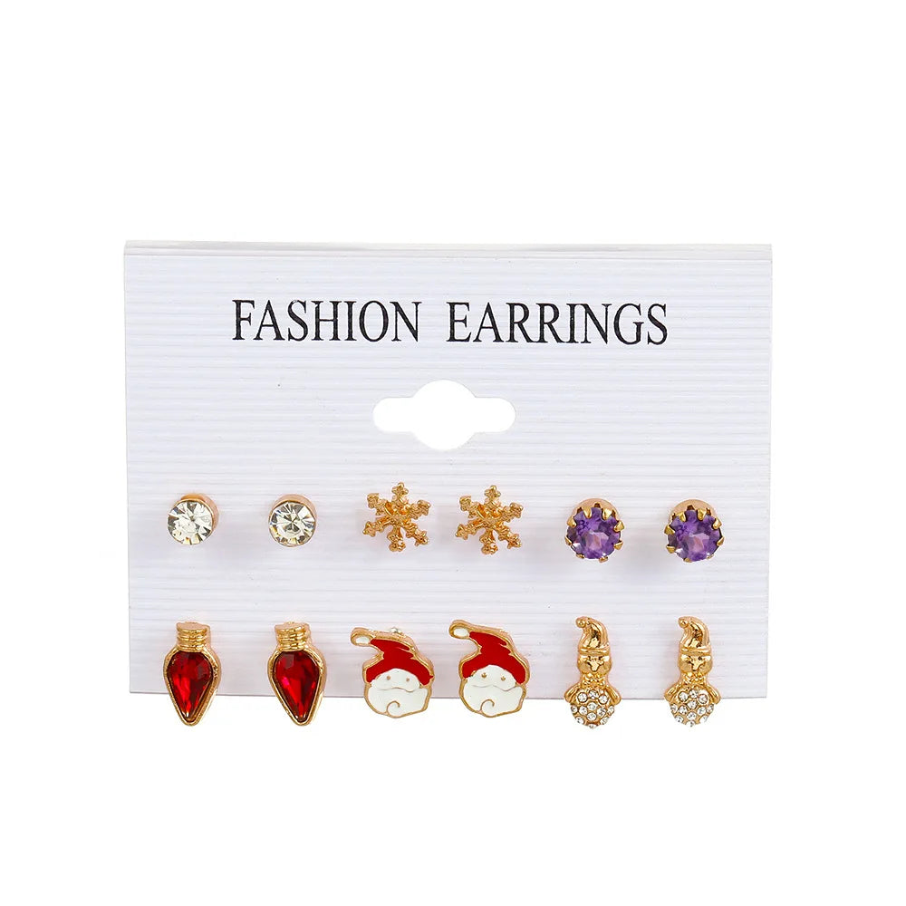 Christmas Earring Sets — Six Pairs
