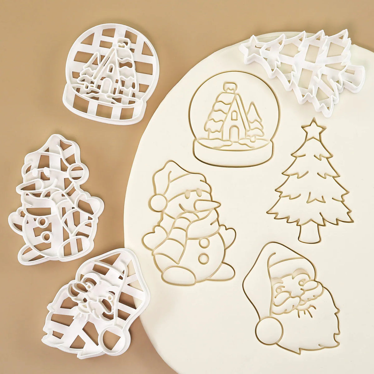 Christmas Character Cookie Molds — Set of 4