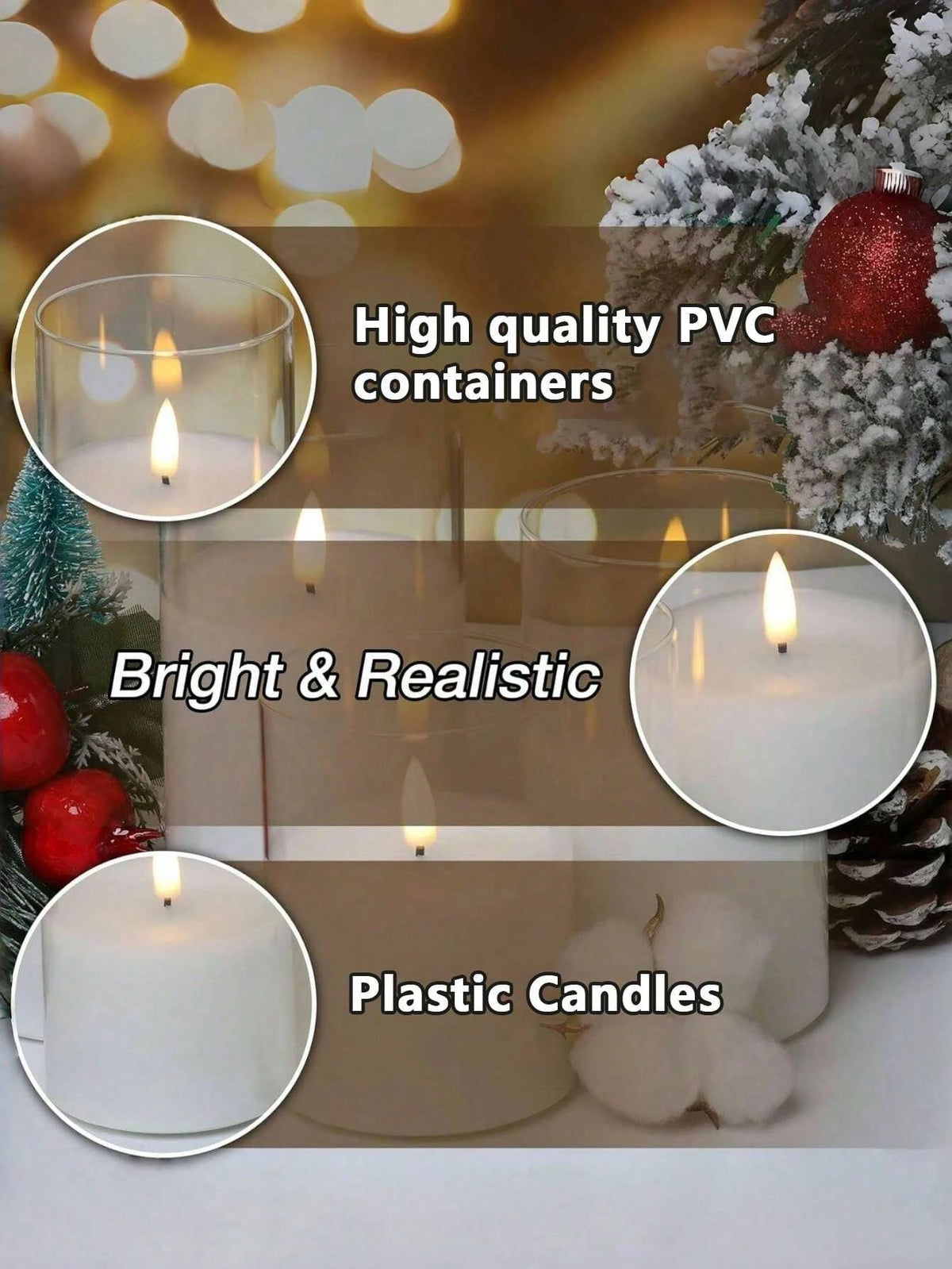 Acrylic-Style Flameless LED Candle