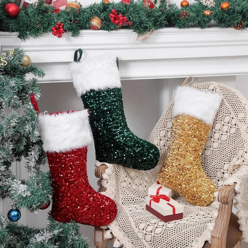 Flip-Sequin Christmas Stockings