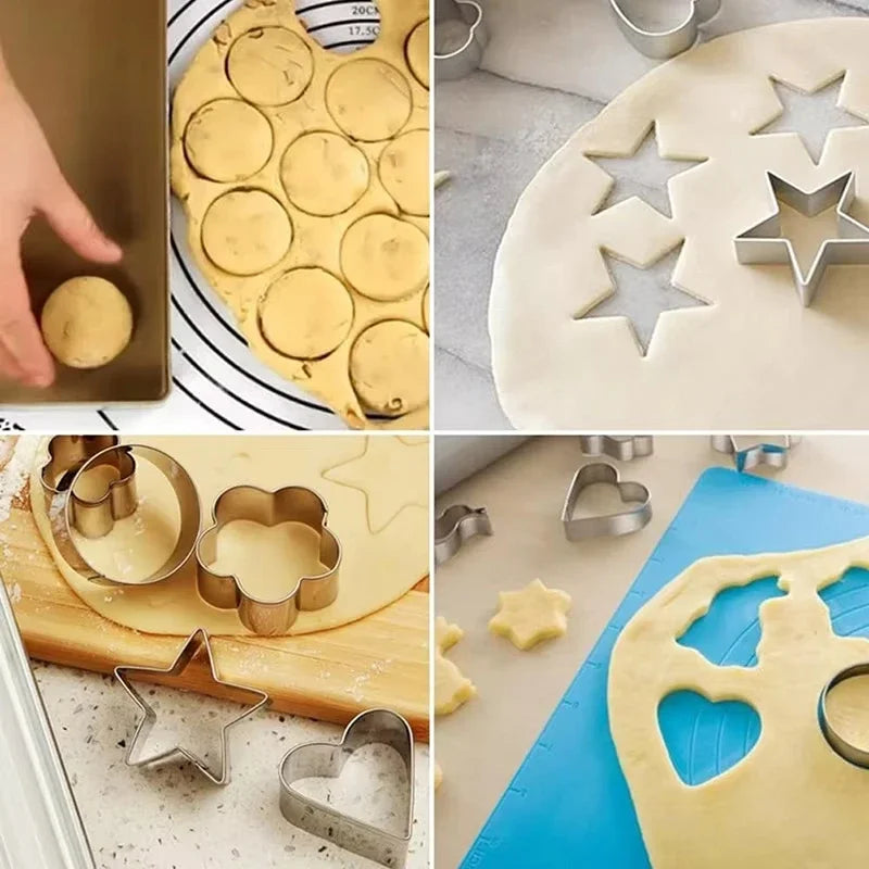 Assorted Stainless-Steel Cookie Cutters with Storage Box