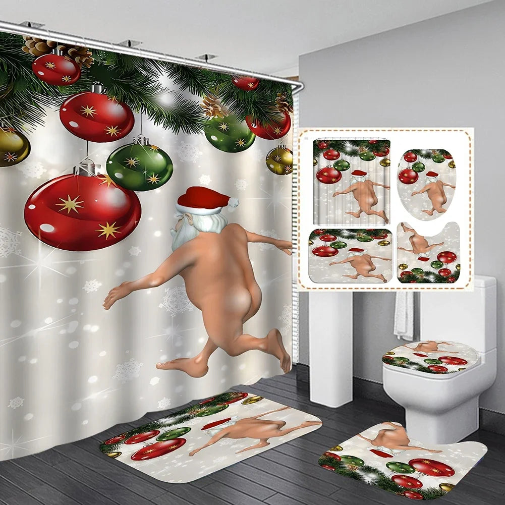 Christmas Bathroom Decor — 4-Piece Set