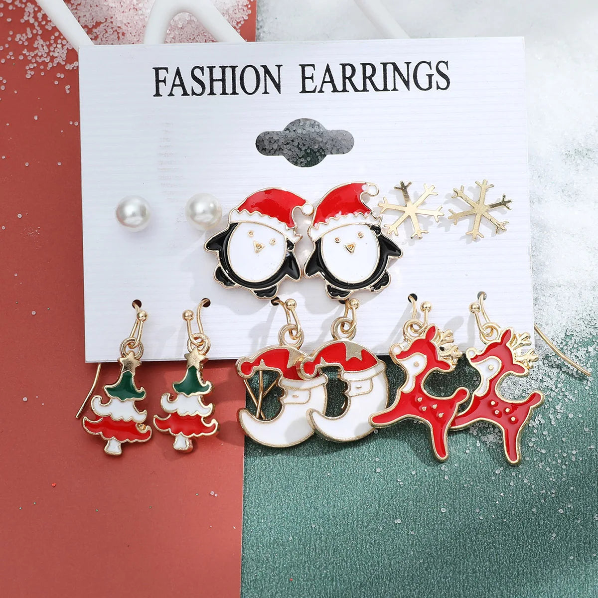 Christmas Earring Sets — Six Pairs