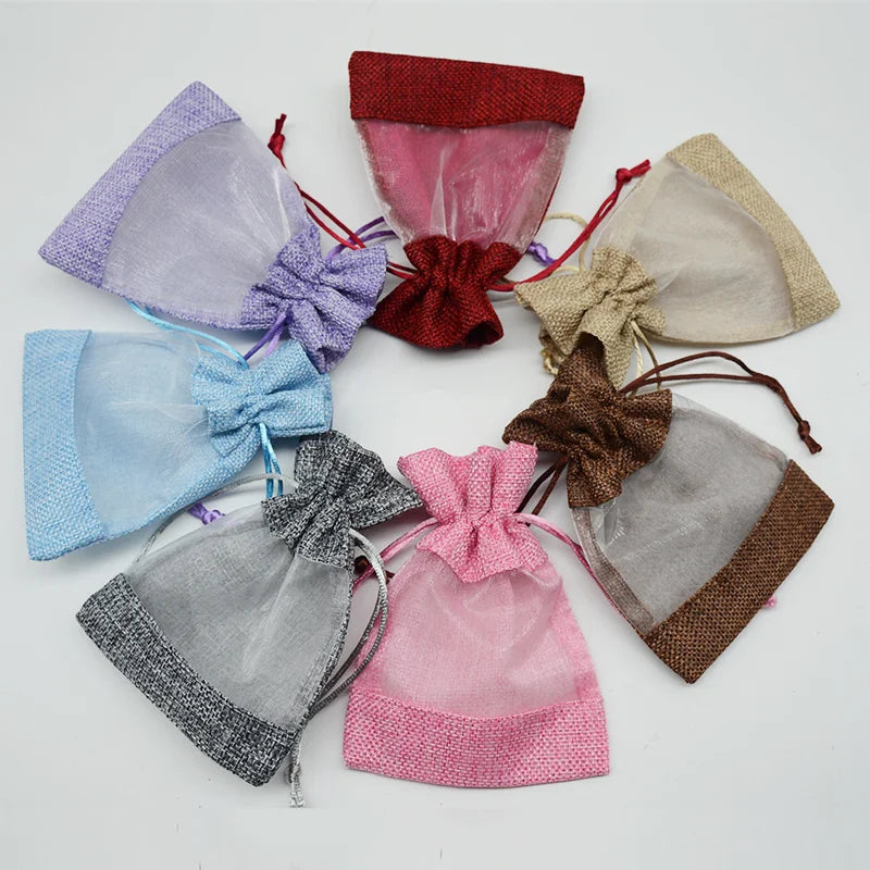 Windowed Drawstring Gift Bags