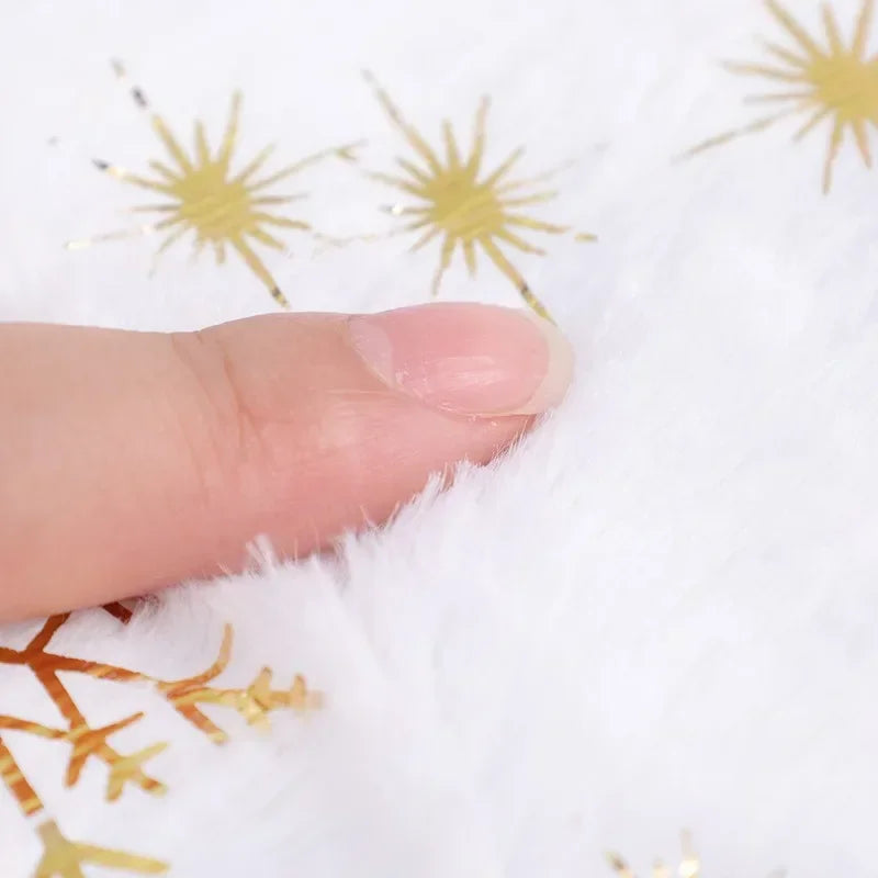 Mini Faux-Fur Sequin Tree Skirt — 15 in