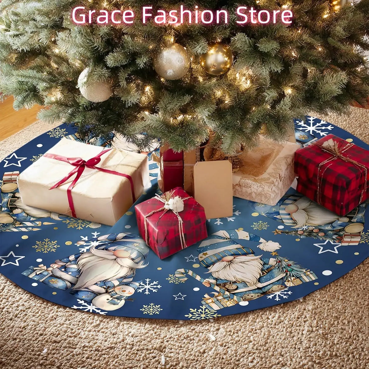 Winter Gnome Christmas Tree Skirt