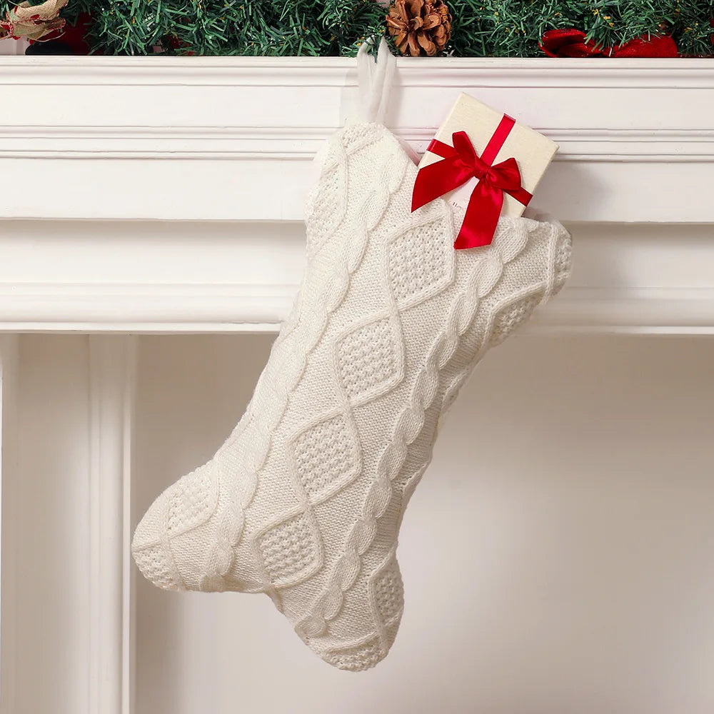 Knitted Bone Christmas Stocking for Dogs