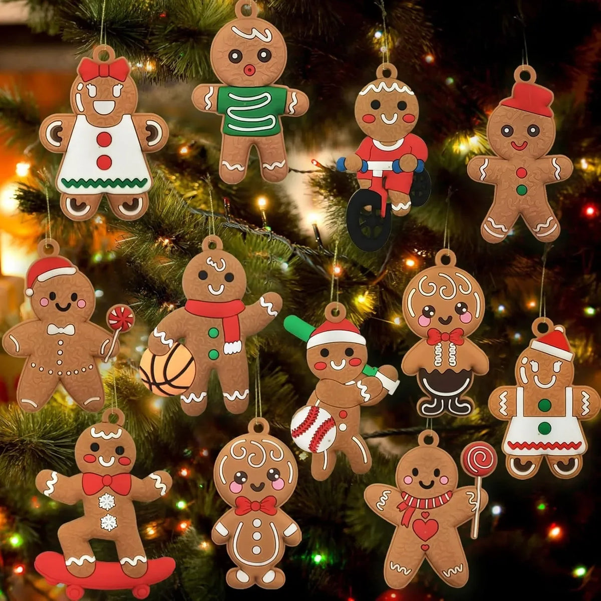 Gingerbread Character & House Tree Ornaments