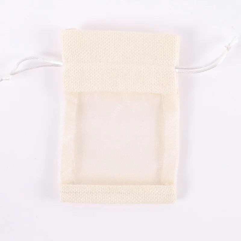 Windowed Drawstring Gift Bags