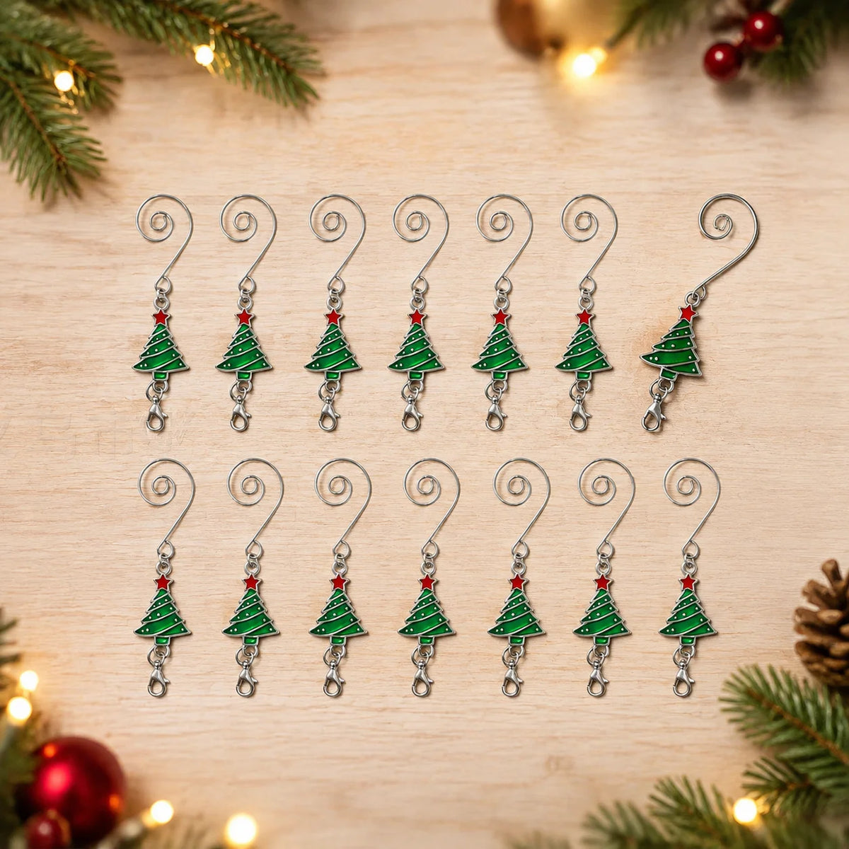 Christmas Tree Ornament Hooks — Set of 12