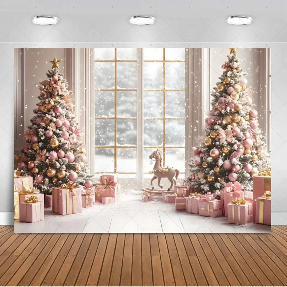 White Winter Christmas Photo Backdrop