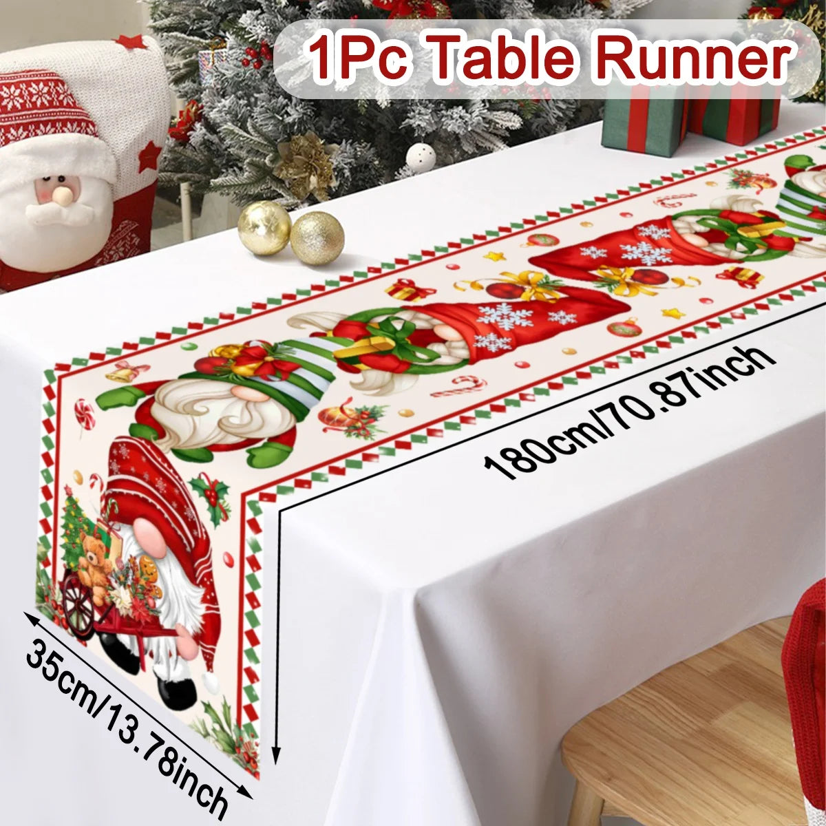 Christmas Gnome Table Runner