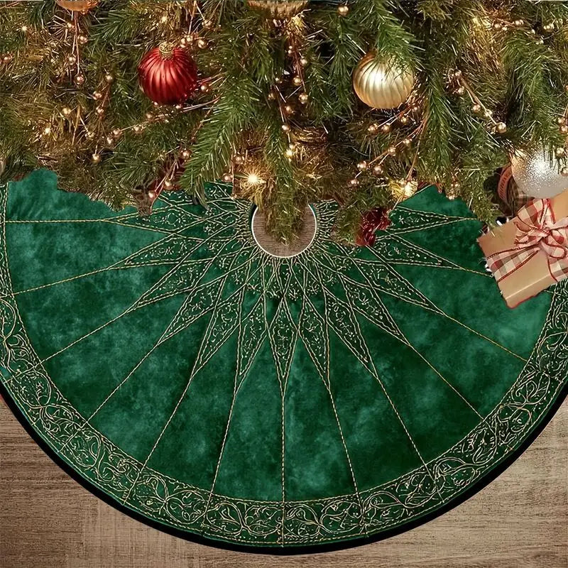 Starburst Border Christmas Tree Skirt