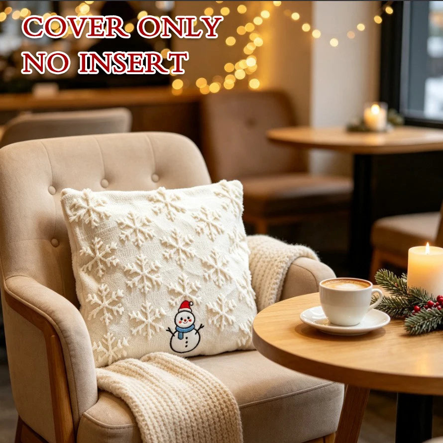 Winter Reindeer Plush Pillow Cover