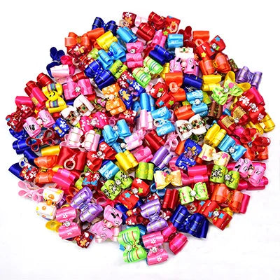 Christmas Pet Hair Bows — Mixed Set of 20
