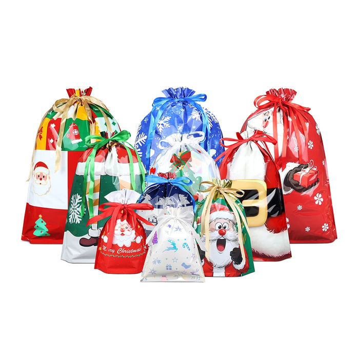 Christmas Drawstring Gift Bags — Pack of 20