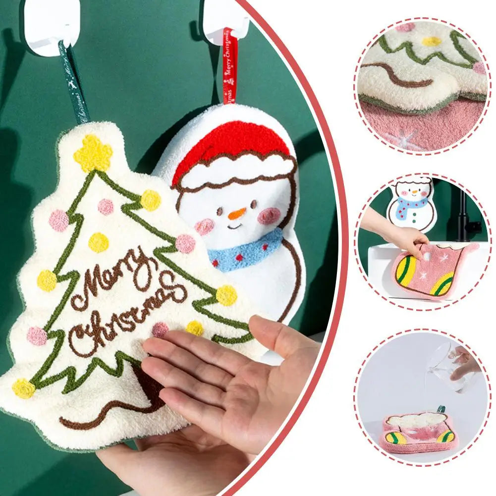 Christmas Character Fleece Hand Towel