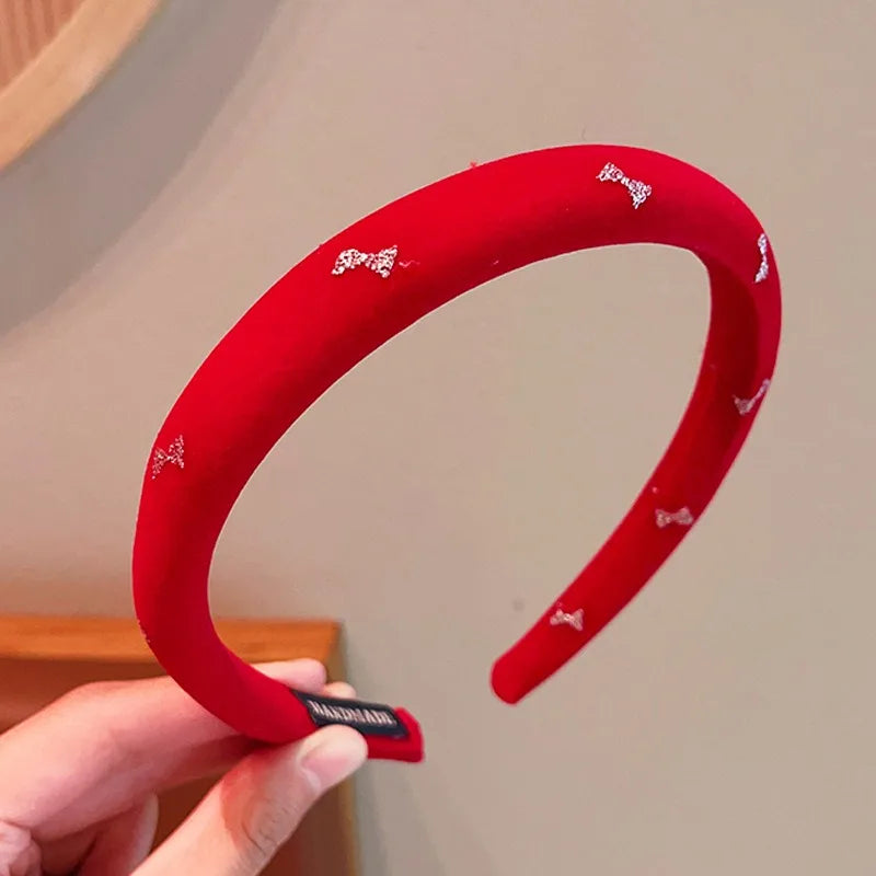 Wine-Red Holiday Headbands