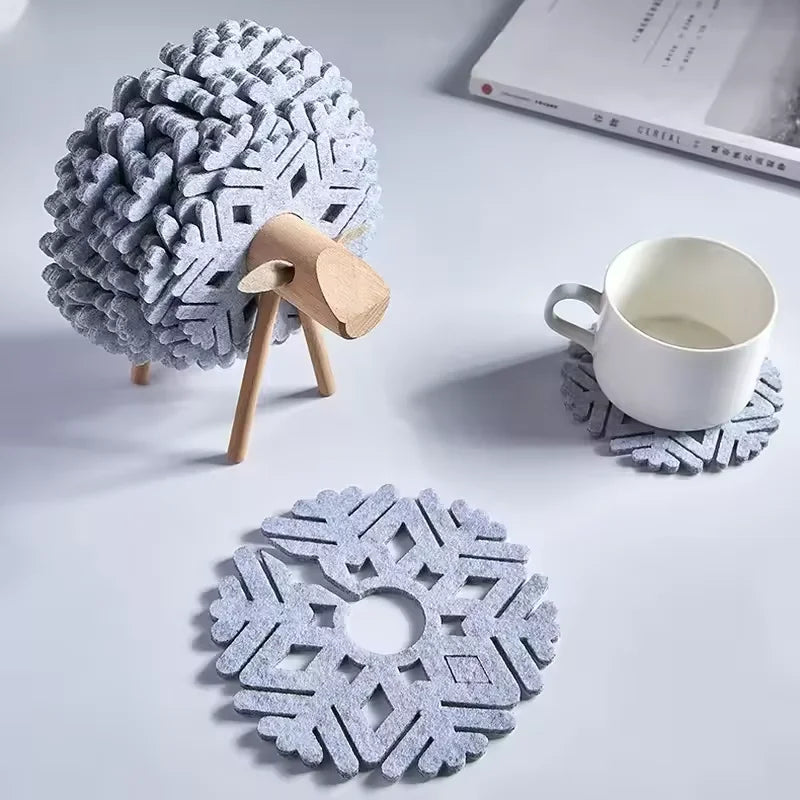 Reindeer-Shaped Christmas Drink Coasters