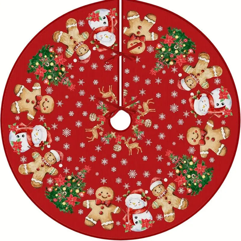 Starburst Border Christmas Tree Skirt