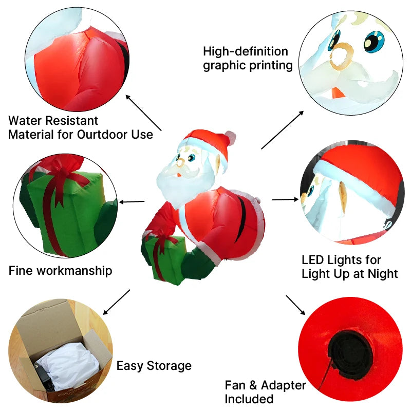 Lighted Climbing Santa Window Decoration — 90 cm