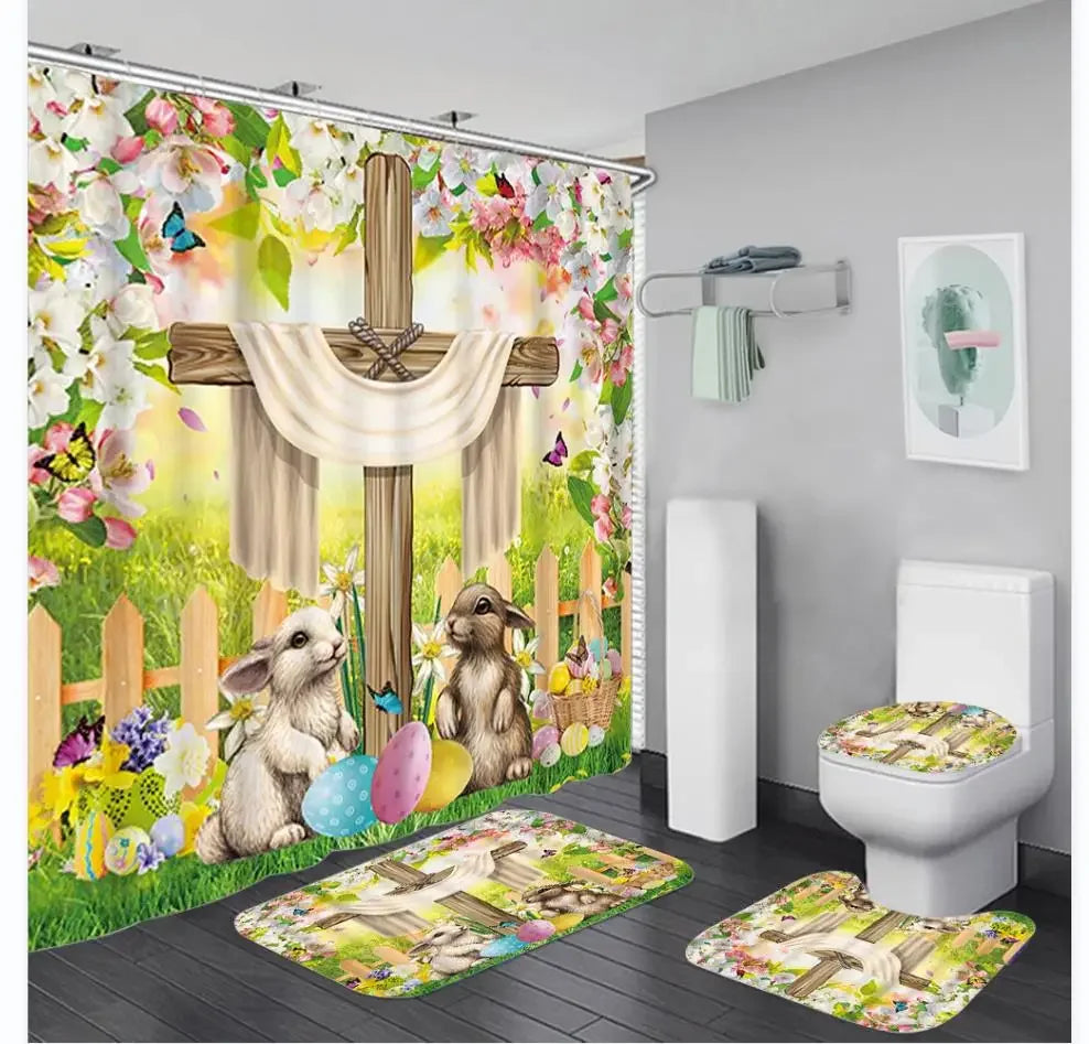 Christmas Bathroom Decor — 4-Piece Set