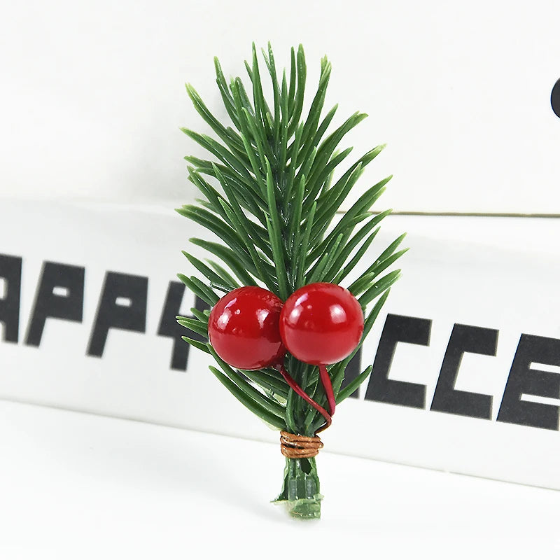 Christmas Berry & Pinecone Picks — Set of 10